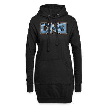 DNB Drum n Bass Blue Camo Remix - Hoodie-Kleid - Schwarz - Vorne