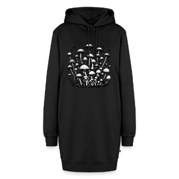 Bleib magisch - Hoodie-Kleid - Schwarz - Vorne - AI Model Female 172 light (172cm)