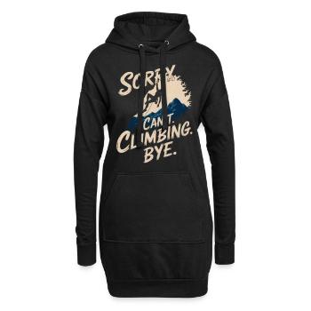 Klettern Freeclimbing felsklettern für Frauen - Hoodie-Kleid - Schwarz - Vorne