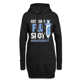 Get Your Flu Shot So I Don't Have To 2 - Hoodie-Kleid - Schwarz - Vorne
