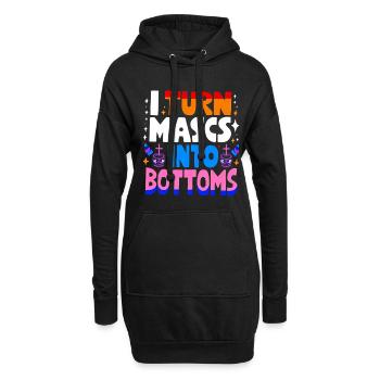 I Turn Mascs Into Bottoms 11 - Hoodie-Kleid - Schwarz - Vorne