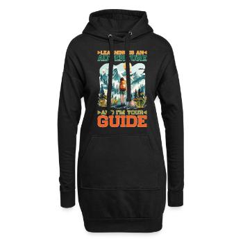 Learning Is An Adventure And I'm Your Guide - Hoodie-Kleid - Schwarz - Vorne