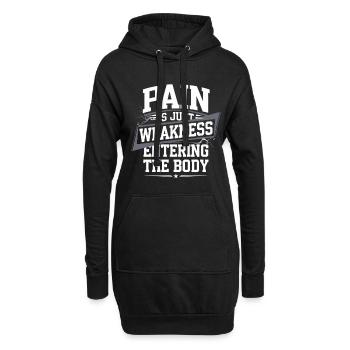 Pain Is Just Pain Entering The Body 4 - Hoodie-Kleid - Schwarz - Vorne
