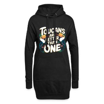 Toucans Are Better Than One 6 - Hoodie-Kleid - Schwarz - Vorne