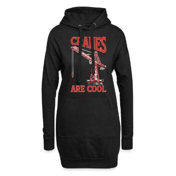 Cranes Are Cool 2 - Hoodie-Kleid - Schwarz - Vorne