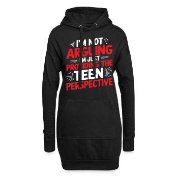 I'm Just Providing The Teen Perspective - Hoodie-Kleid - Schwarz - Vorne