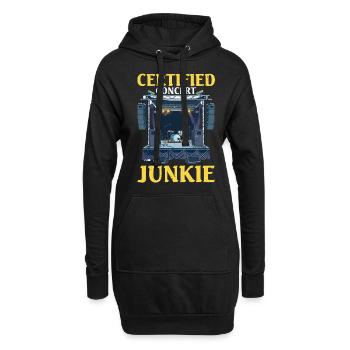 Certified Concert Junkie 14 - Hoodie-Kleid - Schwarz - Vorne