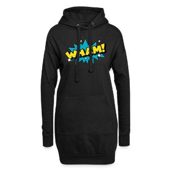 WHAM ! Comic Book Cartoon Funny Pop Art - Hoodie-Kleid - Schwarz - Vorne