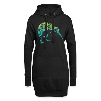 Maori Kiwi New Zealand - Hoodie-Kleid - Schwarz - Vorne