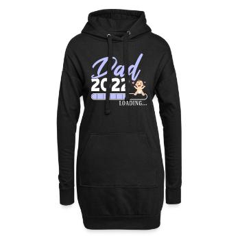 Dad 2022 Loading - Werdender Vater Baby Papa - - Hoodie-Kleid - Schwarz - Vorne