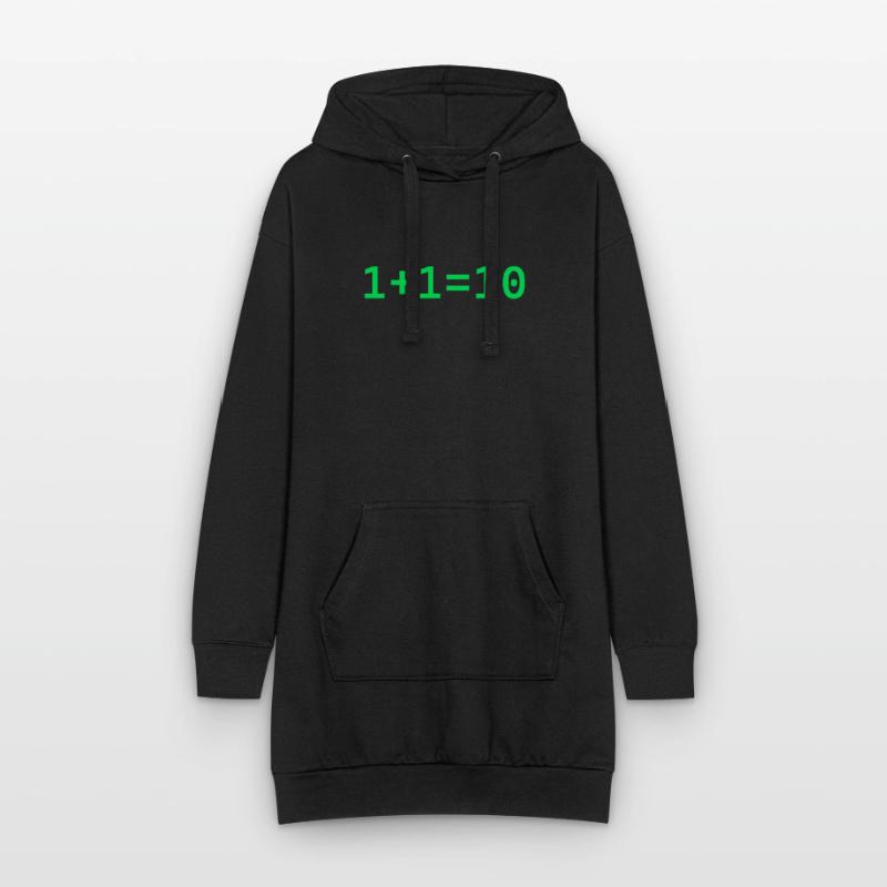1 + 1 = 10 Binär Code Informatik Programmierer Hoodie-Kleid