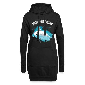 Bornholm Île de la mer Baltique Holiday Seal seal dans la mer - Sweat-shirt à capuche long Femme - noir - Devant