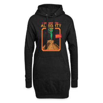 Worship The Almighty Ruler - Ancient Masters - Cat - Hoodie-Kleid - Schwarz - Vorne