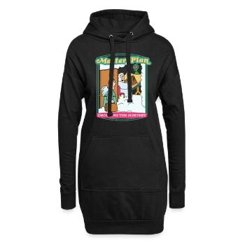 Master Plan - Decoding The Mystery - Hoodie-Kleid - Schwarz - Vorne