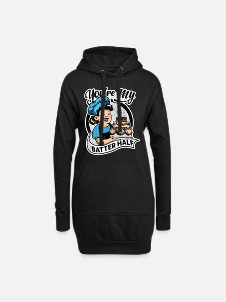 You're My Batter Half - Torte - Backen - Bäcker - Hoodie-Kleid - Schwarz