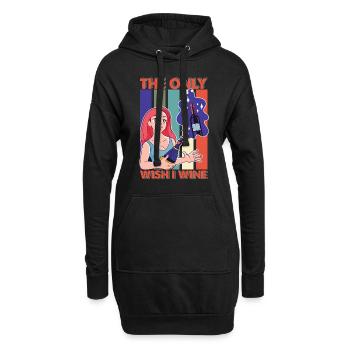 The Only Wish I Wine - Rêverie - Rêverie - Sweat-shirt à capuche long Femme - noir - Devant