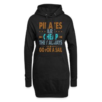 Les pirates sont bon marché - Funny Dad Jokes - Plage - Sweat-shirt à capuche long Femme - noir - Devant