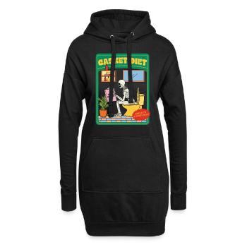 Casket Diet - Vegan Recipes - Skelly's 3 Step Plan - Hoodie-Kleid - Schwarz - Vorne