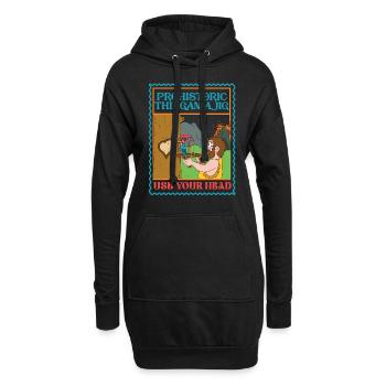 Thingamajig préhistorique - Utilisez votre tête - Oiseau - Sweat-shirt à capuche long Femme - noir - Devant