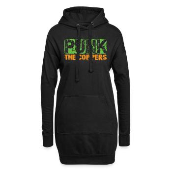Punk The Coppers - Gothique - Grunge - Concert - Got - Sweat-shirt à capuche long Femme - noir - Devant