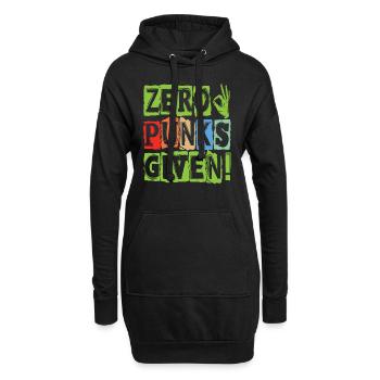 Zéro Punks Donné! - Gothique - Goth - Concert - Funn - Sweat-shirt à capuche long Femme - noir - Devant