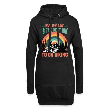 Chaque jour est le meilleur jour pour faire de la randonnée - Randonnée - Hik - Sweat-shirt à capuche long Femme - noir - Devant