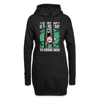 Everyday Is The Best Day To Drink Beer - Bar - Pub - Hoodie-Kleid - Schwarz - Vorne