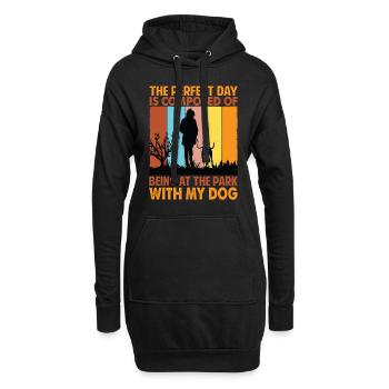The Perfect Day Is Composed Of Being At The Park W - Hoodie-Kleid - Schwarz - Vorne