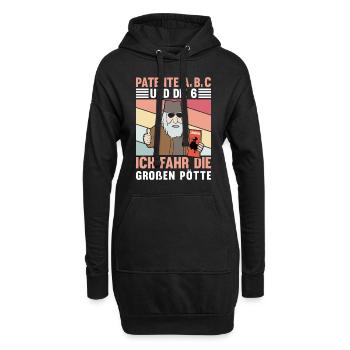 PATENTE A B C UND DIE 6 ICH FAHR DIE GROßEN PÖTTE - Hoodie-Kleid - Schwarz - Vorne