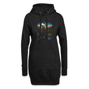 Ours, Forêt, Grizzly, Montagnes, USA - Sweat-shirt à capuche long Femme - noir - Devant