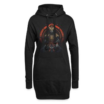 Japanisch Traditionell Berg fuji Japan Geisha - Hoodie-Kleid - Schwarz - Vorne