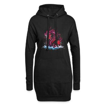 Japanisch Japanisch Landschaft Asien Mystisch - Hoodie-Kleid - Schwarz - Vorne