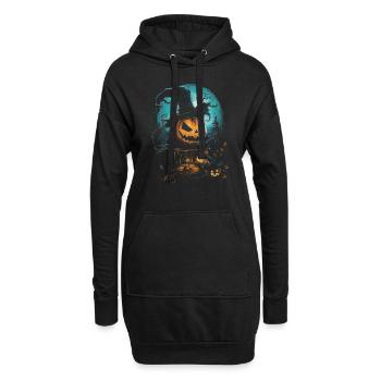 Halloween Creepy Artwork Horreur - Sweat-shirt à capuche long Femme - noir - Devant