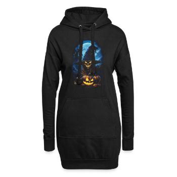 Halloween Creepy Artwork Horreur - Sweat-shirt à capuche long Femme - noir - Devant