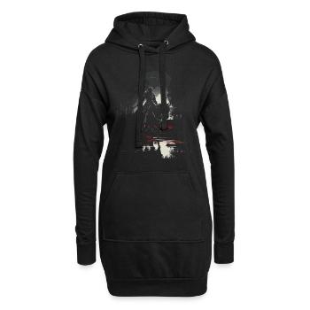 Knight Castle Knight sur Horse Knight Jeu de rôle - Sweat-shirt à capuche long Femme - noir - Devant