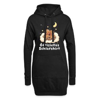 offizielles schlafshirt pärchen Lebkuchenmann-Kuch - Hoodie-Kleid - Schwarz - Vorne