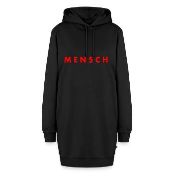 Mensch - Hoodie-Kleid - Schwarz - Vorne - AI Model Female 172 light (172cm)