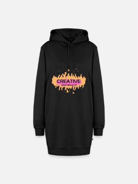 Künstler - Hoodie-Kleid - Schwarz