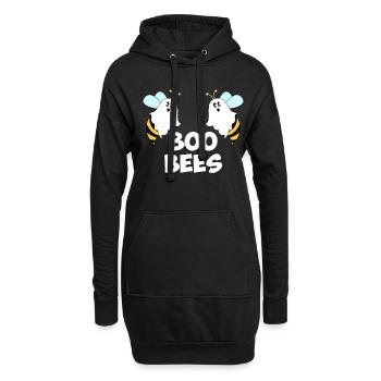 Abeilles abeilles abeilles d'halloween - Sweat-shirt à capuche long Femme - noir - Devant