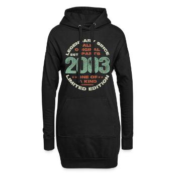 Legendär seit 2003 - 20 Jahre - Hoodie-Kleid - Schwarz - Vorne