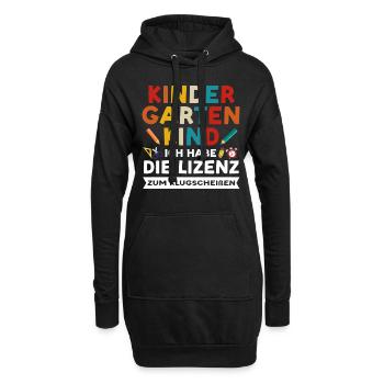 Kindergarten Anfang Kindergartenanfänger Geschenk - Hoodie-Kleid - Schwarz - Vorne
