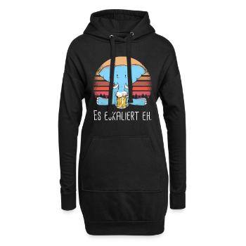 Es Eskaliert Eh - Hoodie-Kleid - Schwarz - Vorne