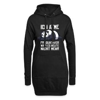 Ich Atme Produktiver Wird Es Heute Nicht - Hoodie-Kleid - Schwarz - Vorne