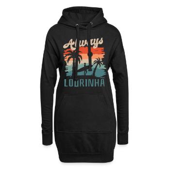 Lourinha Portugal Surfen Surfing Lourinhã - Hoodie-Kleid - Schwarz - Vorne