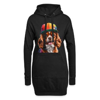 Cavalier King Charles Spaniel Snapback Cap Chien - Sweat-shirt à capuche long Femme - noir - Devant