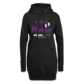 Bientôt Mamie - Sweat-shirt à capuche long Femme - noir - Devant