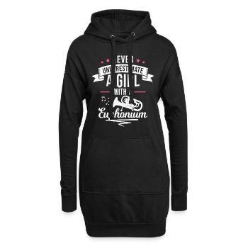 Euphonium Girls Orchestra Musicians - Hoodie Dress - black - Front