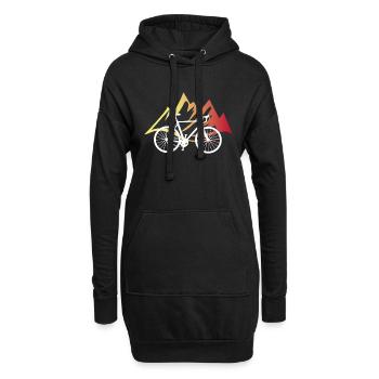 Racer - Hoodie Dress - black - Front