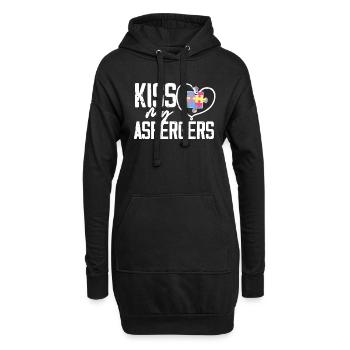 Kiss My Aspergers Enseignant accéléré de sensibilisation à l'autisme - Sweat-shirt à capuche long Femme - noir - Devant
