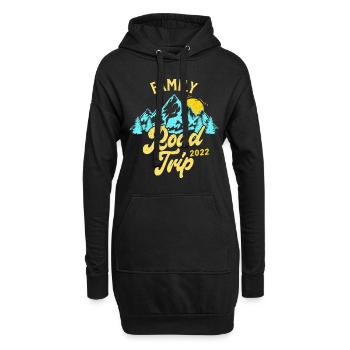 Vacances D'Été - Road Trip En Famille 2023 - Sweat-shirt à capuche long Femme - noir - Devant